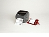 Image of a Zebra GX420 Printer with bloodbag label