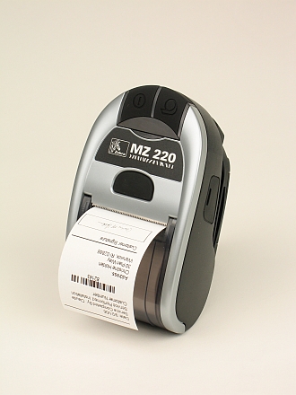 Zebra MZ220 Mobile Printer Image of a Zebra MZ220 Mobile Printer