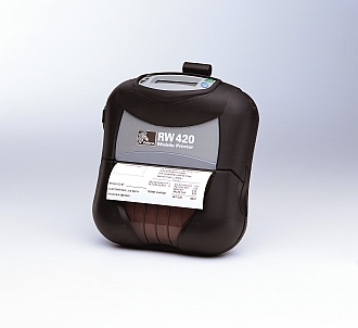 Zebra RW420 Mobile Thermal Printer Image of a Zebra RW420 Mobile Thermal Printer