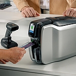 Image of a Zebra ZC100 Card Printer Visitor Badge