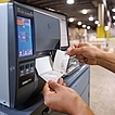 Image of a Zebra ZT231 RFID Peeling Supplies in Warehouse