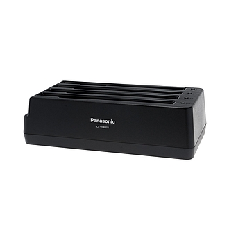 Image of a Panasonic 4-bay battery charger for Toughbook CF-20 and Toughpad FZ-A2 CF-VCB201E
